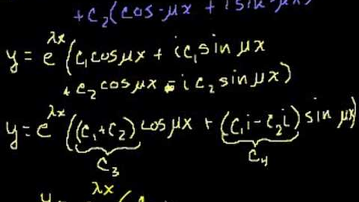 Complex roots of the characteristic equations 2 (video) | Khan Academy
