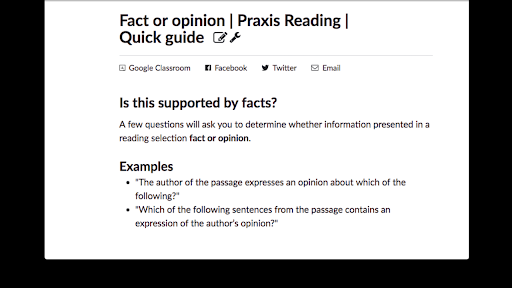 Fact Or Opinion Quick Guide Article Khan Academy