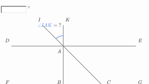 Finding Angle Measures Between Intersecting Lines Practice