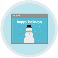 An illustration of a webpage about holidays