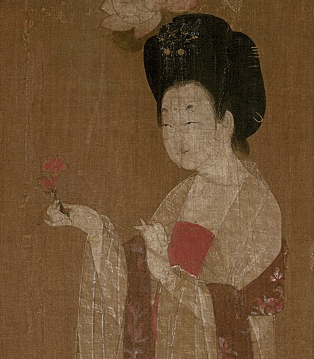Zhou Fang, Ladies Wearing Flowers in Their Hair (article) | Khan Academy, image size:1094x1250