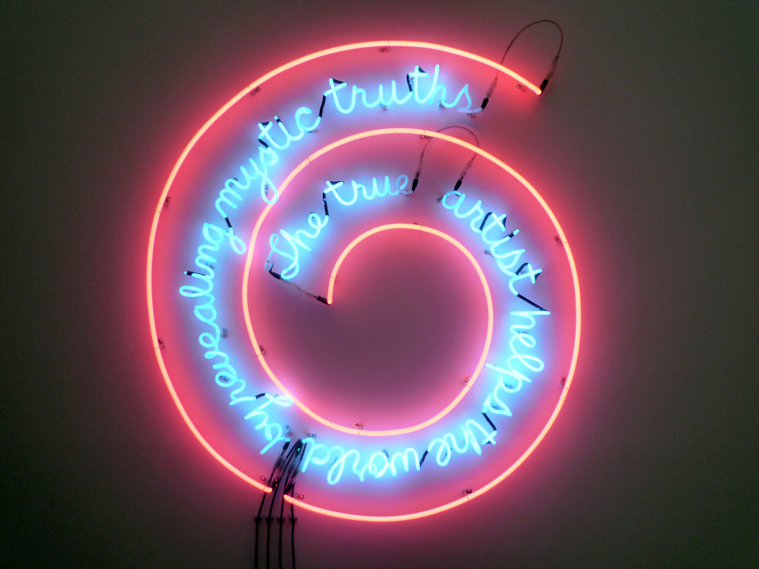 Bruce Nauman, The True Artist Helps the World by Revealing Mystic