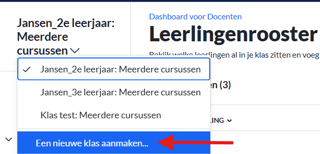 Een nieuwe klas aanmaken 2