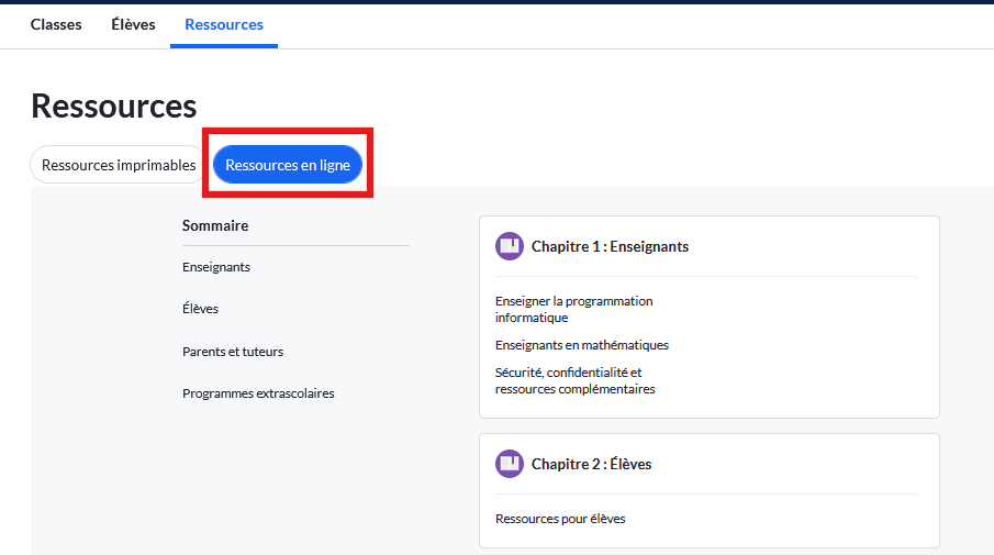 Ressources en ligne
