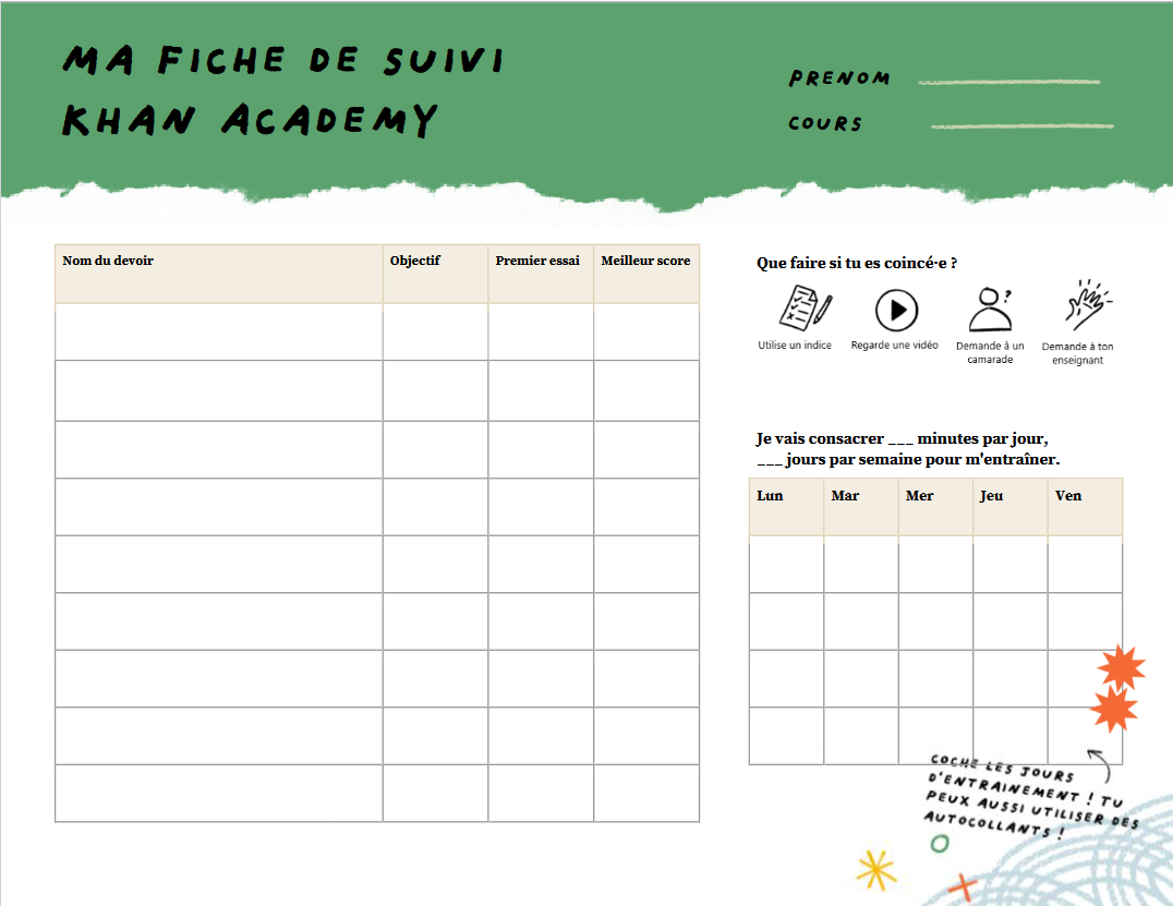 Ma fiche de suivi