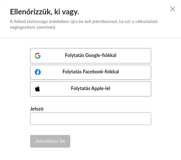 Képernyőkép - Fiók ellenőrzése