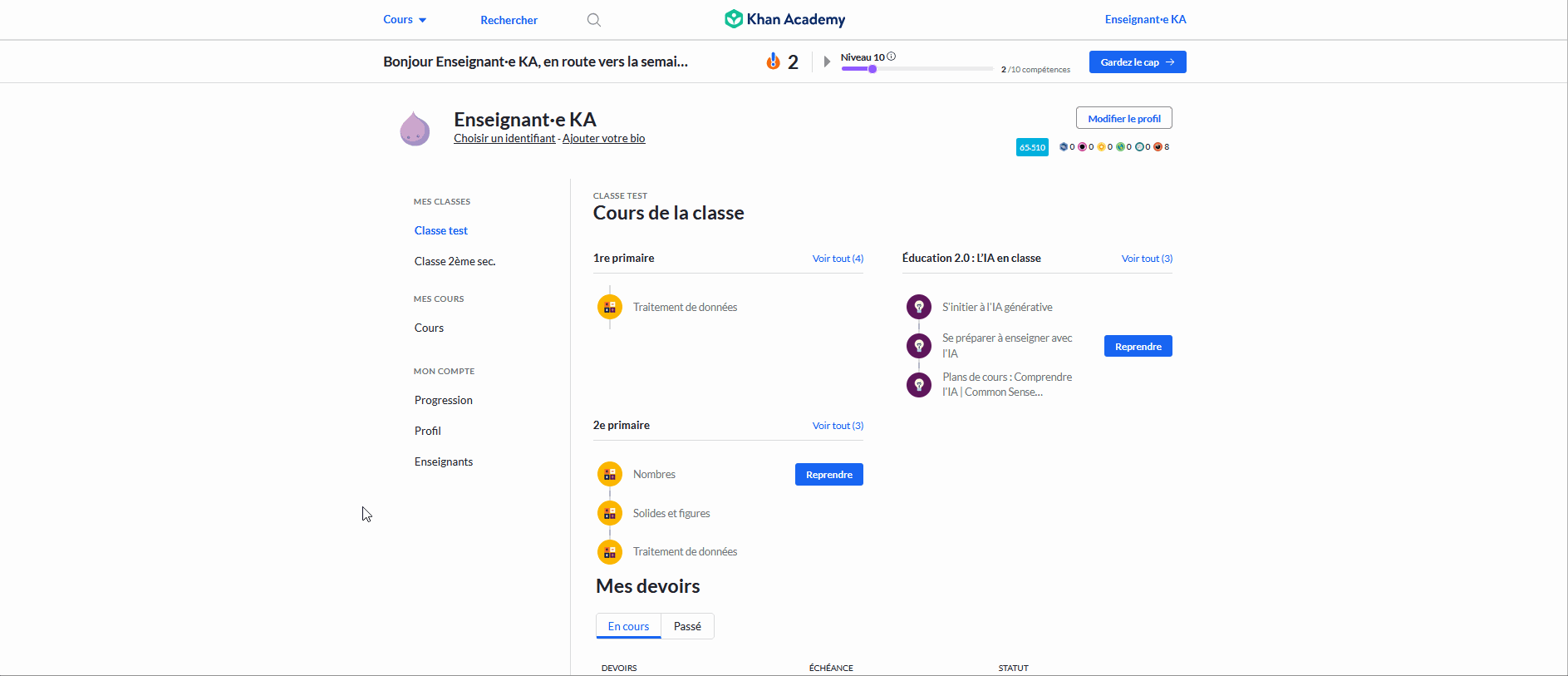Mes cours