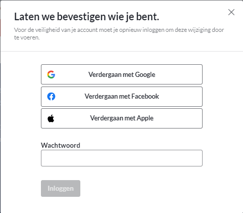 Laten we bevestigen wie je bent