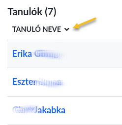 Diákok rendezése
