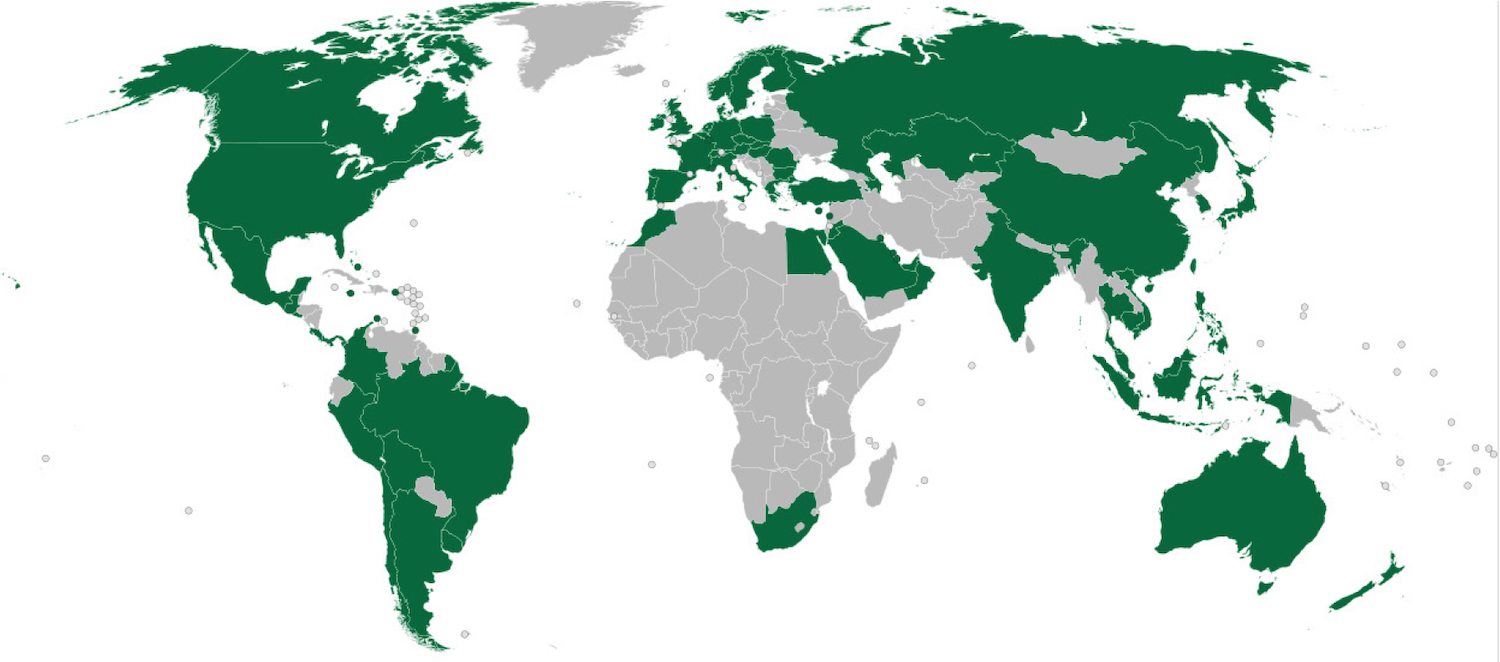 General countries. Зеленая карта мигранта.