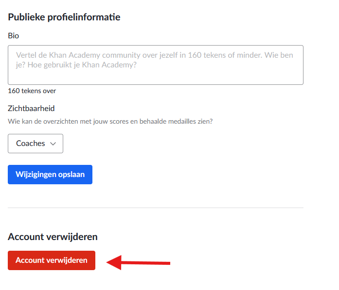 Account verwijderen