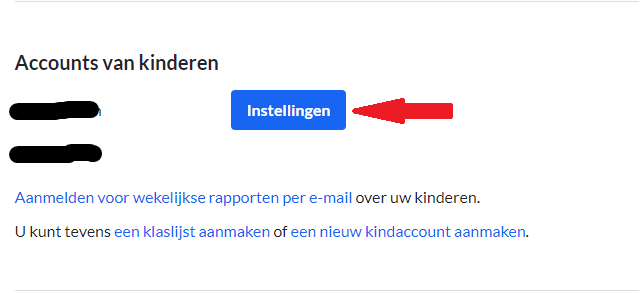 Instellingen Kinderaccounts via Dashboard voor ouders