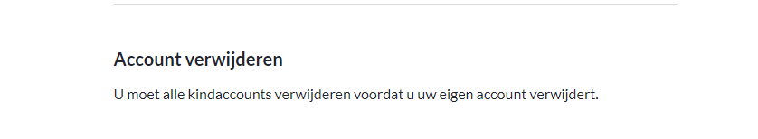 Waarschuwing bij gekoppelde kinderaccounts