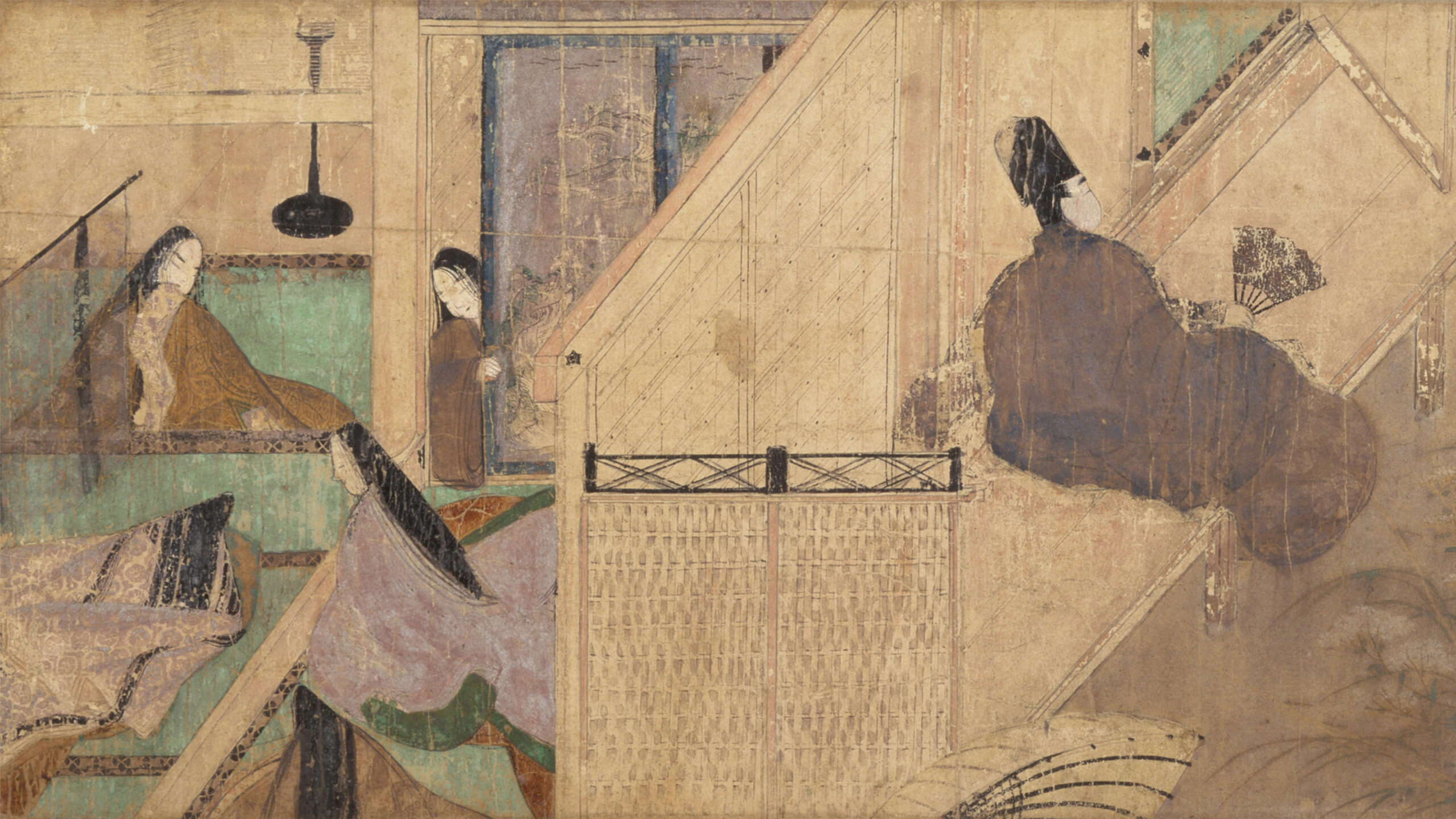 【未使用】The Tale of Genji Scroll「源氏物語絵巻」英文版 Illustrated scroll from the Tale of Genji (article) | Khan