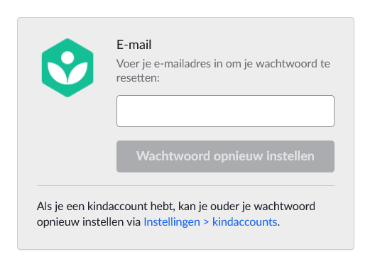 Voer je email adres in