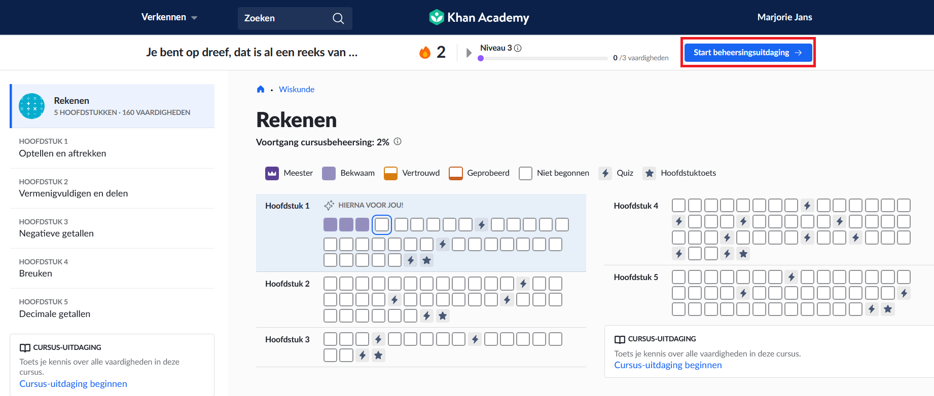 Schermafbeelding cursusrekenen Khan Academy (rood vak).png