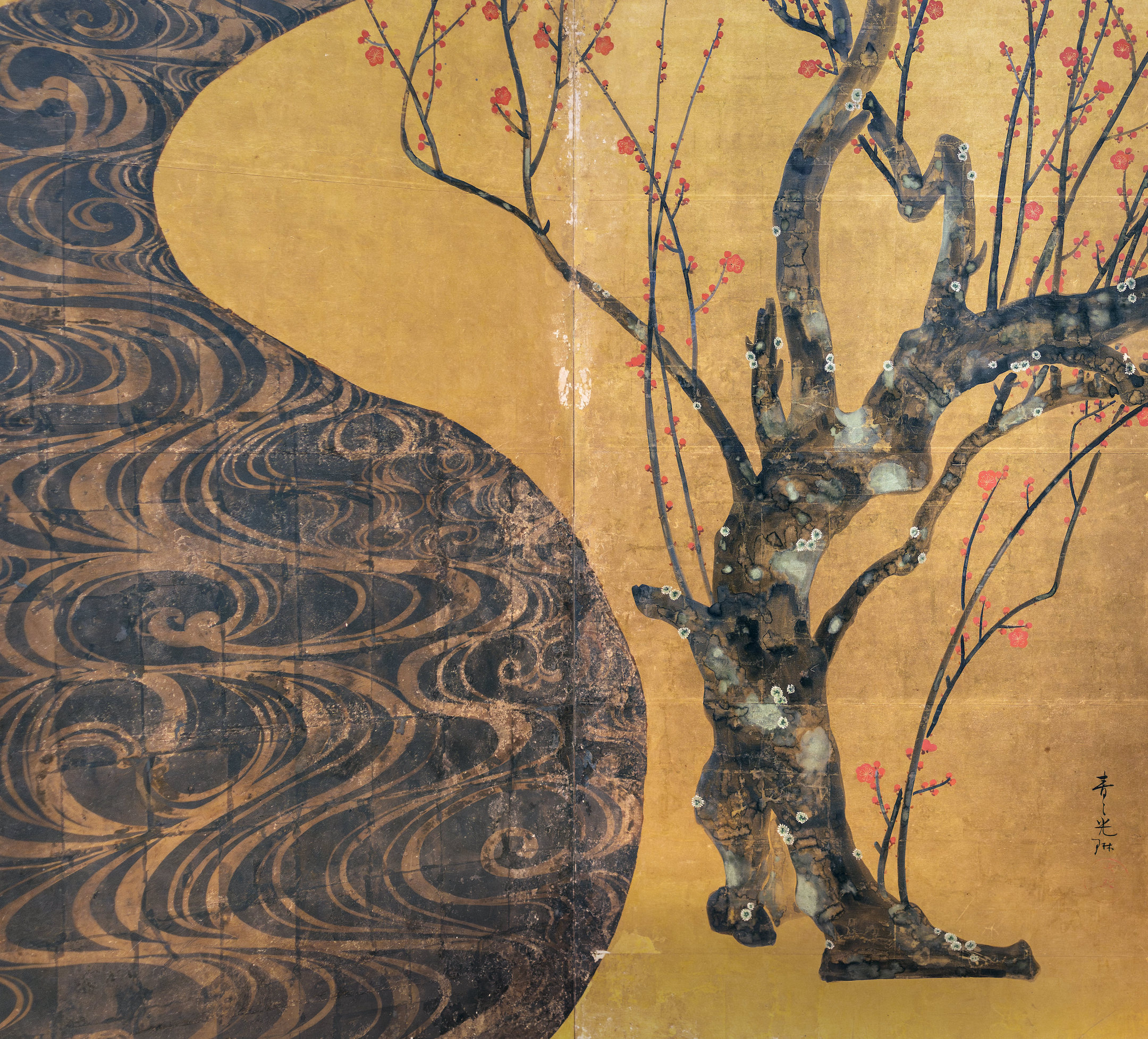 Ogata Kōrin, Red and White Plum Blossoms (article) | Khan Academy