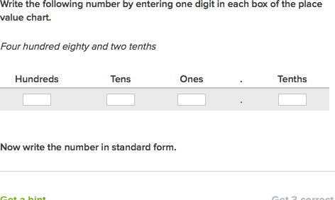 Example of writing numbers in standard form