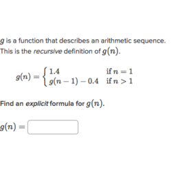 arithmetic recursive sequence formula