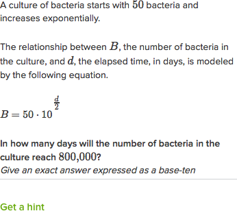 Exponential Model Word Problems Practice Khan Academy
