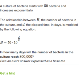 Exponential Model Word Problems Practice Khan Academy