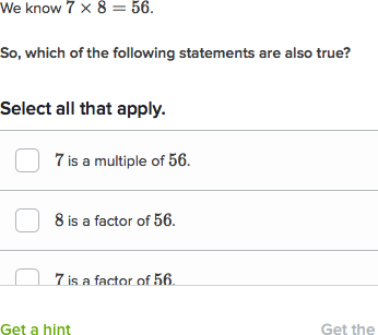 Multiples Of Numbers Chart