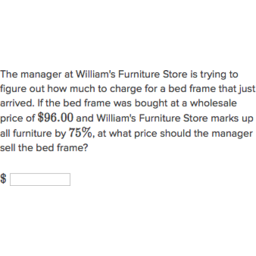 What is the markup on furniture?