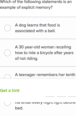 Memory Questions Practice Memory Khan Academy