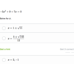 Solve Quadratic Equations With The Quadratic Formula Practice