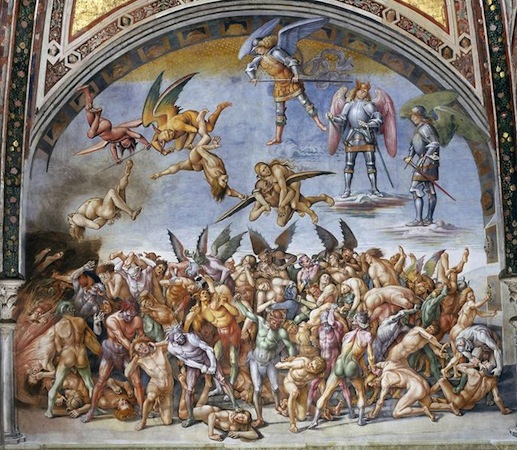 The Damned cast into Hell 1499 Signorelli Art Canvas/Poster Print A3/A2/A1 