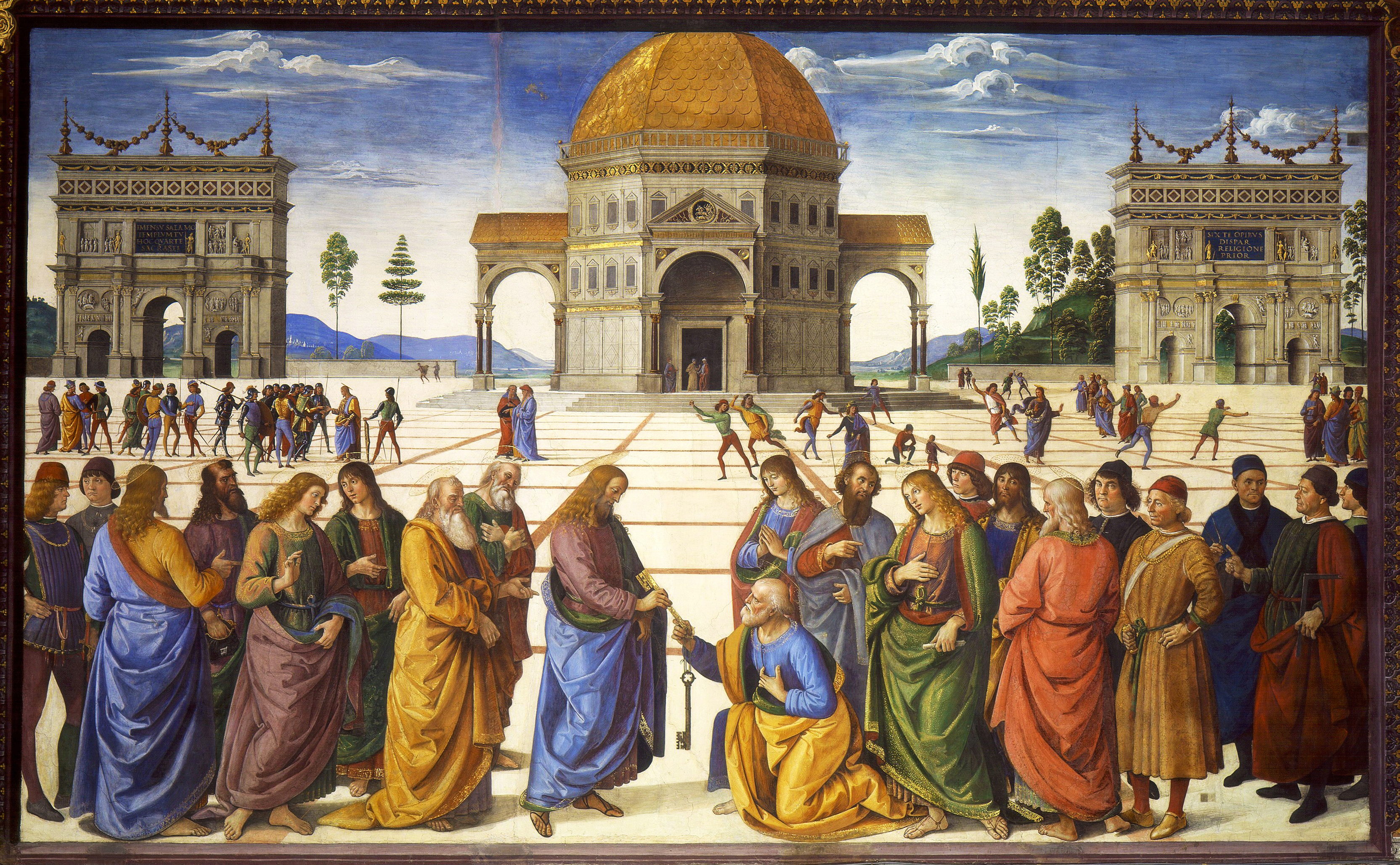 Perugino, Christ Giving the Keys of the Kingdom to St. Peter