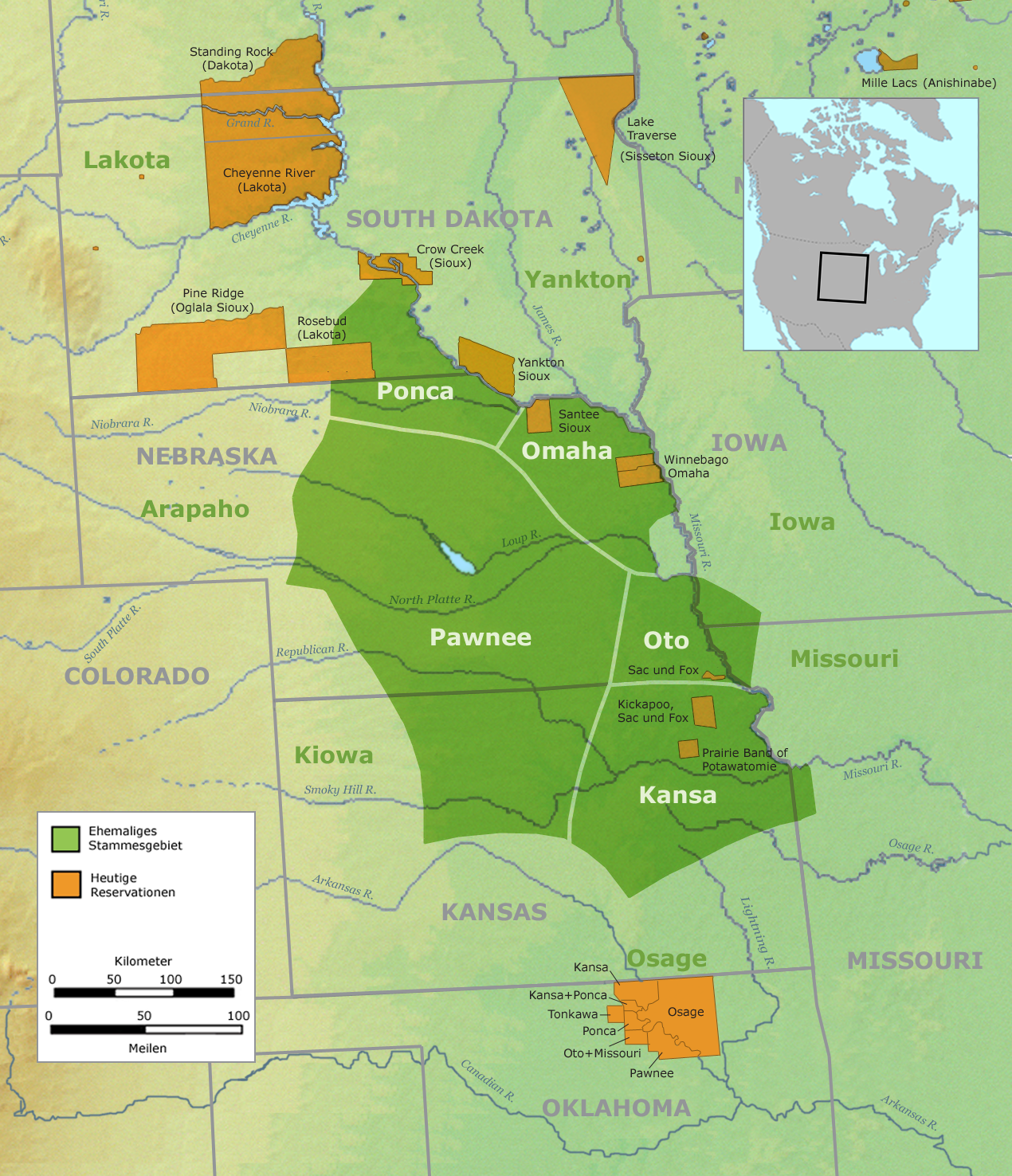 great plains indians map