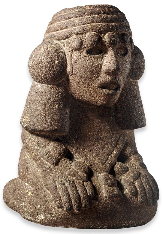 Kneeling Figure of Chalchiuhtlicue, c. 1325-1521 C.E., Aztec, from Mexico, 30 x 18 cm, granite © The Trustees of the British Museum