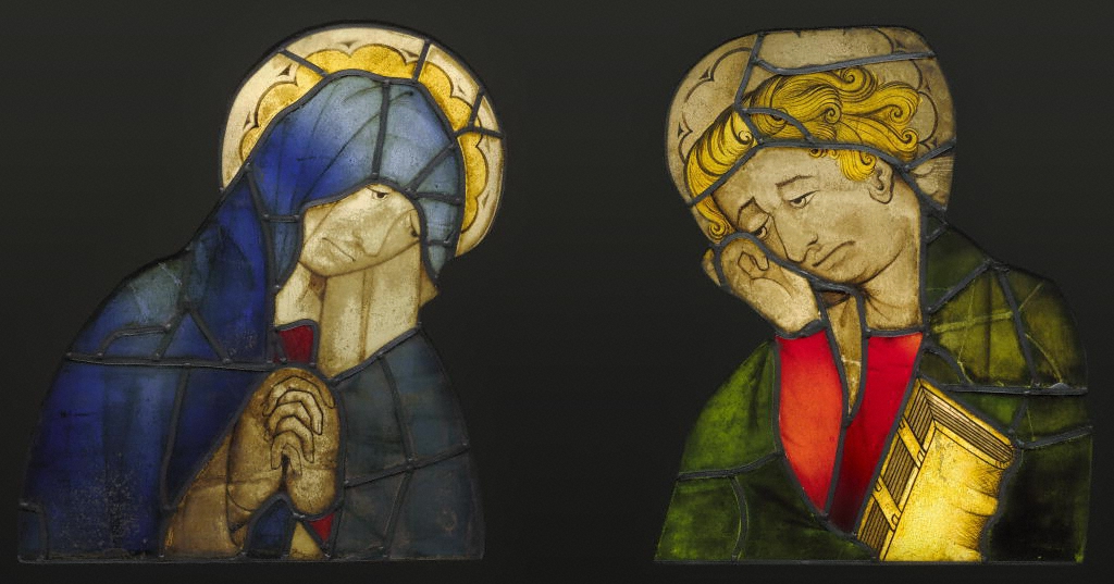 Traditional Medieval Stained Glass Panel