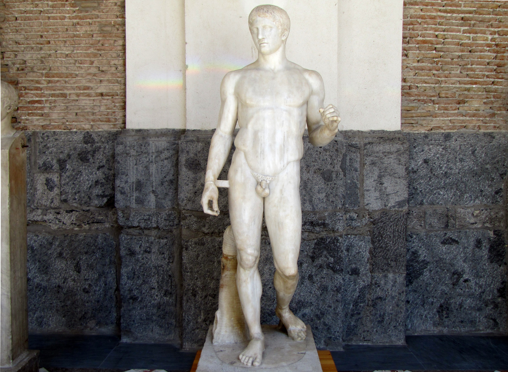 The Spear-Bearer, ancient Roman marble copy found in Pompeii of the lost bronze original