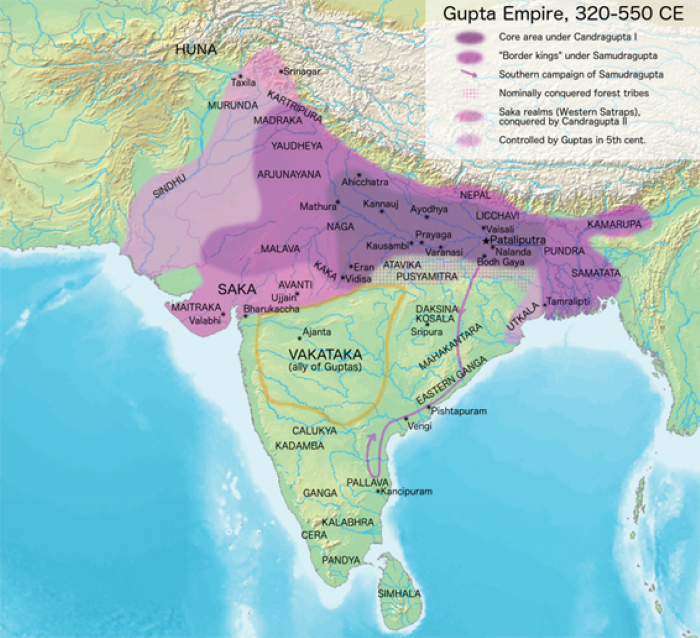 Gupta And Mauryan Empire Map