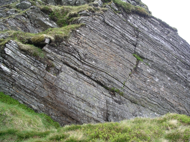 Earth's rocks form layers on top of each other over very long time periods. 