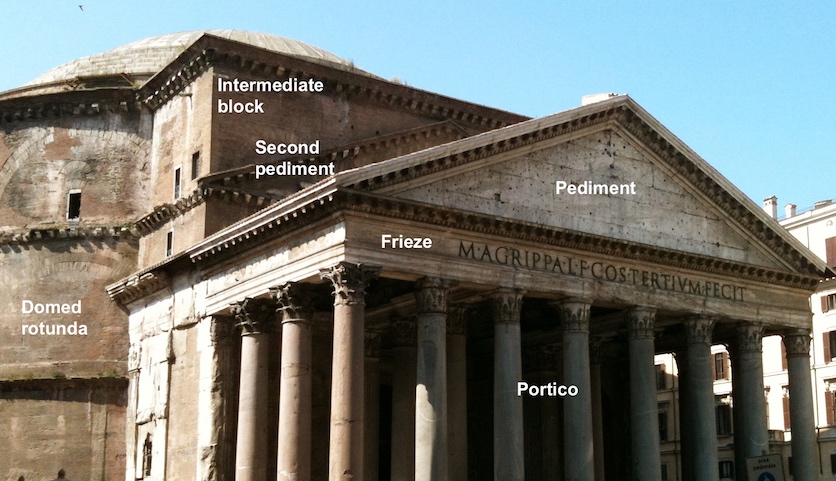 Image result for portico of the pantheon