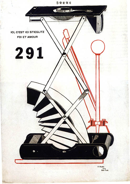 Francis Picabia, Ici, c'est ici Stieglitz, foi et amour, cover of 291, No. 1 (1915)