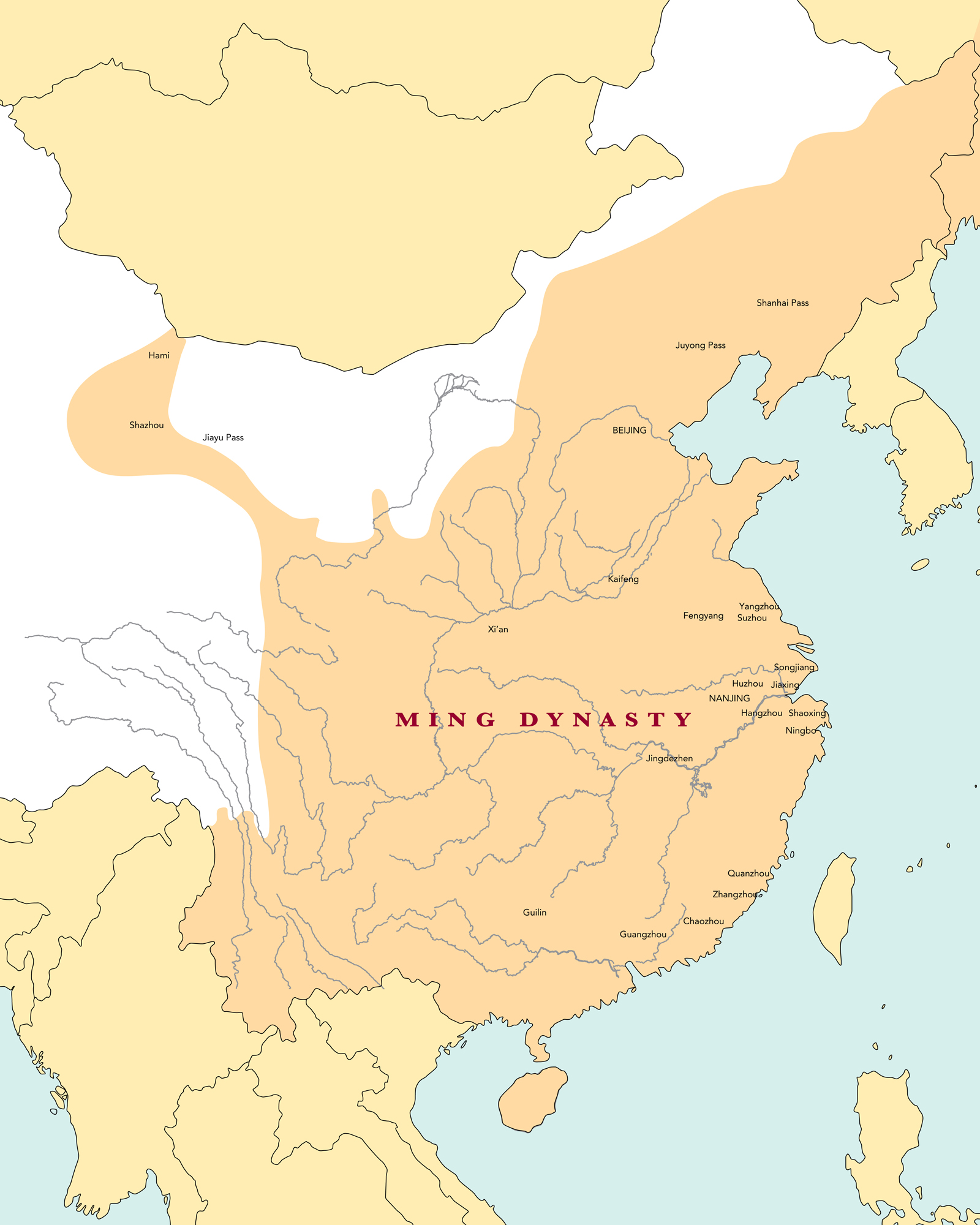 ming empire world map