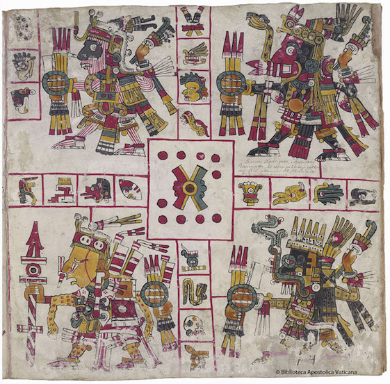 Borgia Codex Mictlantecuhtli And Quetzalcoatl