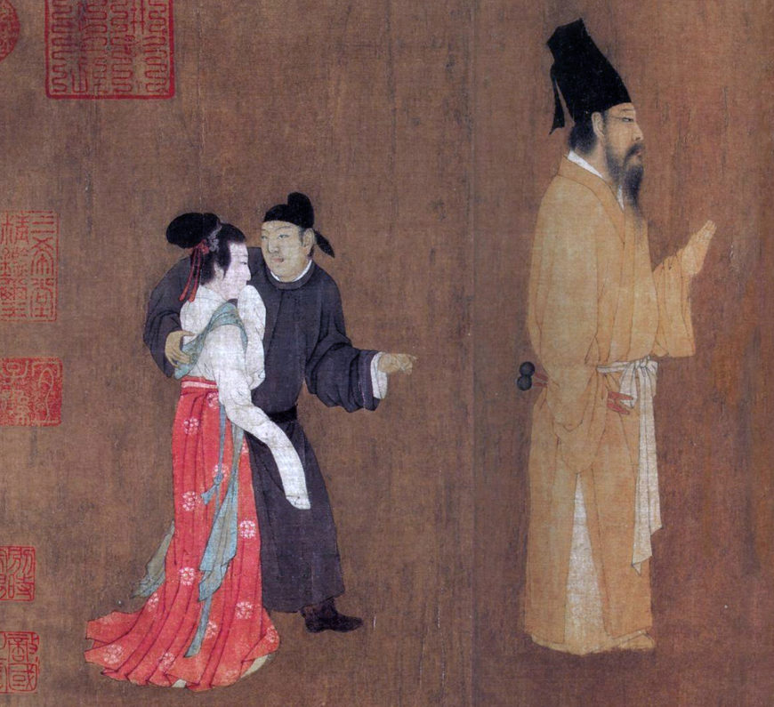 Gu Hongzhong, The Night Revels of Han Xizai, handscroll (article