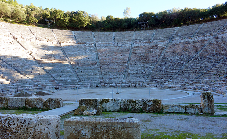 View of the theatre at the Sanctuary of Asklepios at Epidaurus, c. 350 - 300 B.C.E.