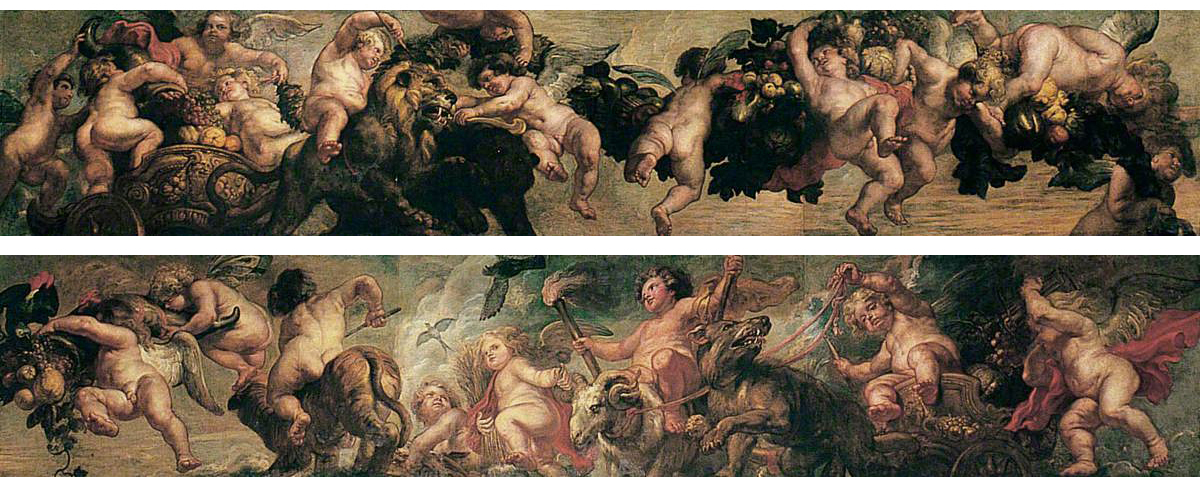 Peter Paul Rubens, rectangular panels, ceiling of the Banqueting House, Whi...