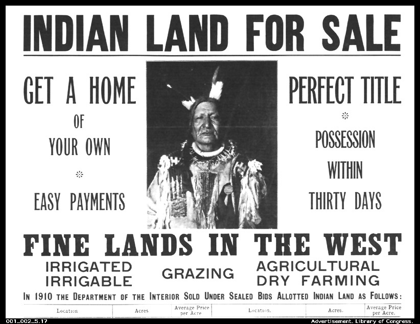 Homestead act deals native american