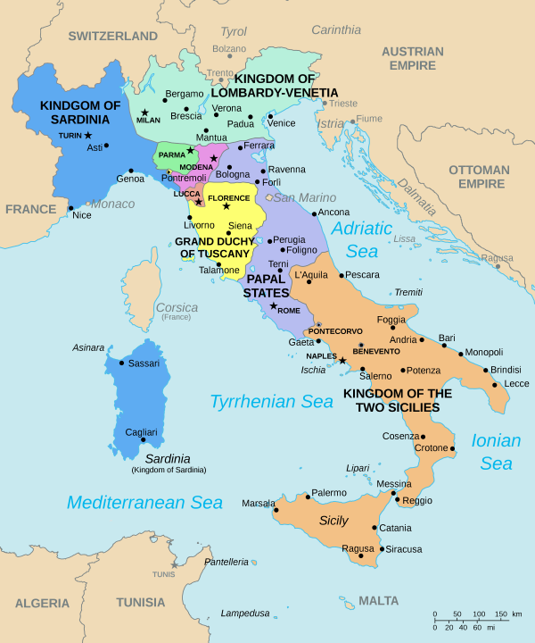 italian peninsula on world map