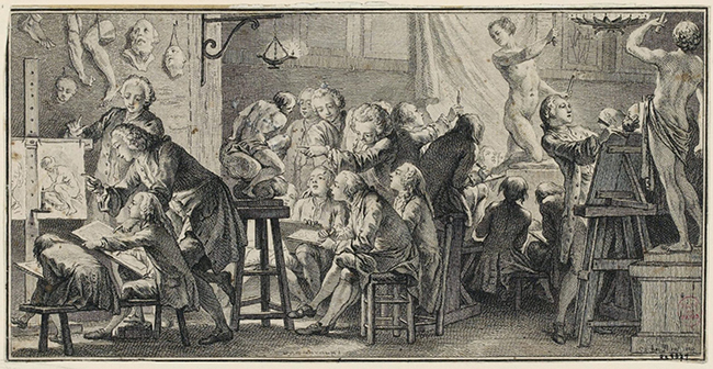 Louis XIV print by French School