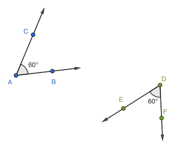 Ângulos congruentes (artigo), Geometria