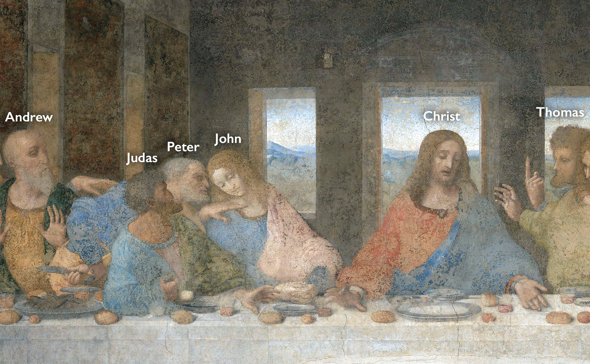 leonardo da vinci last supper jesus and judas