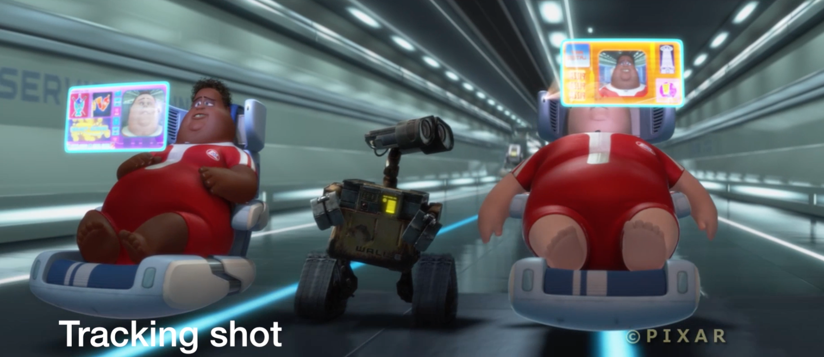 Tracking shot from Wall-E.